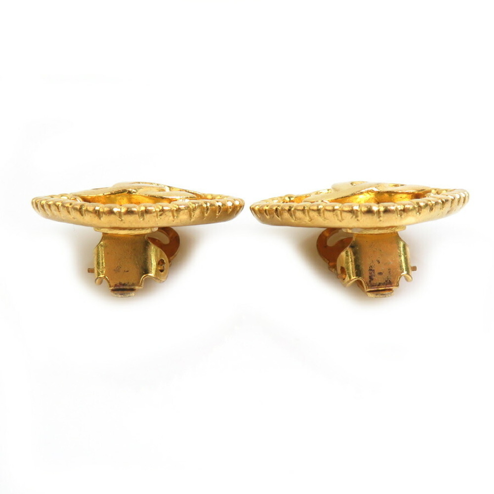 CHANEL Gold Logo Earrings - Picture 3 of 5
